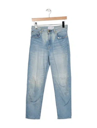 Pre-owned Tu Es Mon Tresor High-rise Straight Leg Jeans In Blue