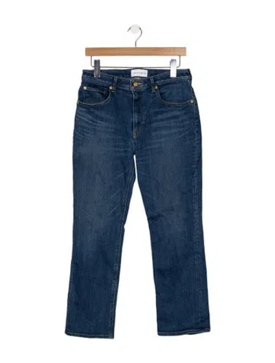 Pre-owned Tu Es Mon Tresor High-rise Straight Leg Jeans In Blue