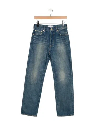 Pre-owned Tu Es Mon Tresor High-rise Straight Leg Jeans In Blue