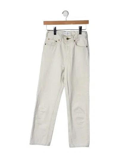 Pre-owned Tu Es Mon Tresor High-rise Straight Leg Jeans In Neutrals