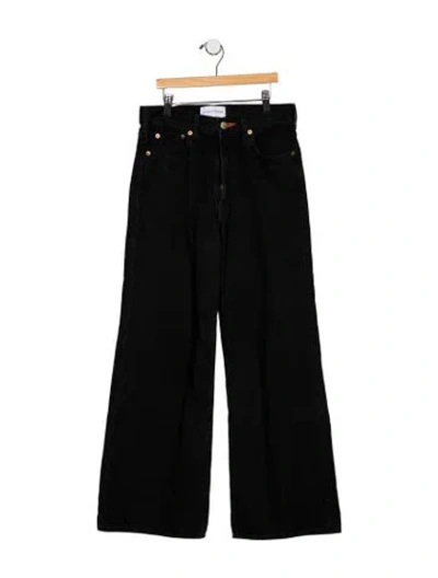 Pre-owned Tu Es Mon Tresor High-rise Wide Leg Jeans In Black