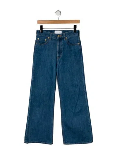 Pre-owned Tu Es Mon Tresor High-rise Wide Leg Jeans In Blue