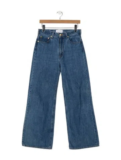Pre-owned Tu Es Mon Tresor High-rise Wide Leg Jeans In Blue