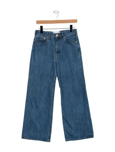 Pre-owned Tu Es Mon Tresor High-rise Wide Leg Jeans In Blue