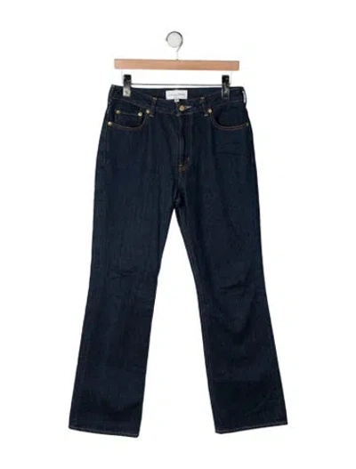 Pre-owned Tu Es Mon Tresor Mid-rise Flared Jeans In Blue