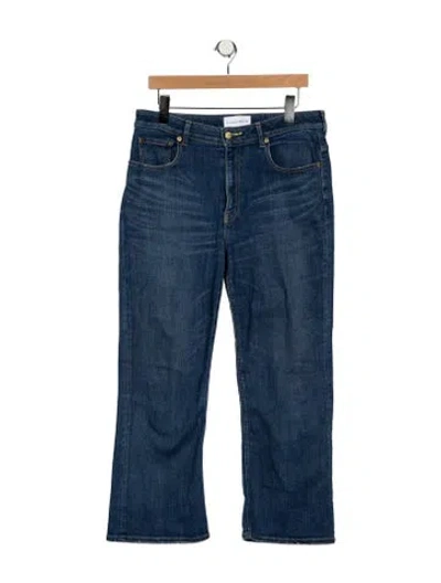 Pre-owned Tu Es Mon Tresor Mid-rise Flared Jeans In Blue