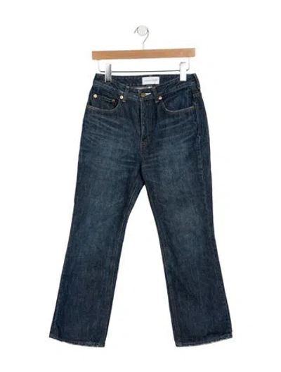 Pre-owned Tu Es Mon Tresor Mid-rise Flared Jeans In Blue