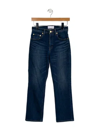 Pre-owned Tu Es Mon Tresor Mid-rise Straight Leg Jeans In Blue