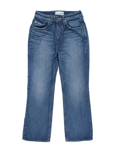 Pre-owned Tu Es Mon Tresor Mid-rise Straight Leg Jeans In Blue