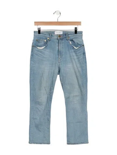 Pre-owned Tu Es Mon Tresor Mid-rise Straight Leg Jeans In Blue