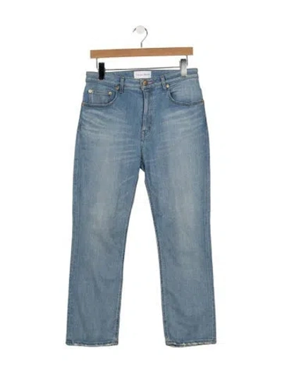 Pre-owned Tu Es Mon Tresor Mid-rise Straight Leg Jeans In Blue