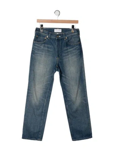 Pre-owned Tu Es Mon Tresor Mid-rise Straight Leg Jeans In Blue