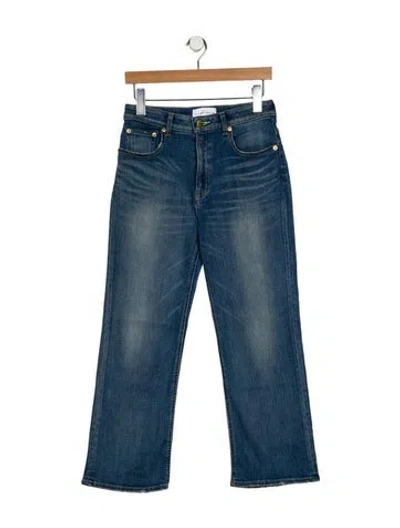 Pre-owned Tu Es Mon Tresor Mid-rise Wide Leg Jeans In Blue