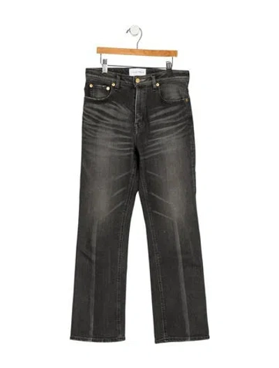 Pre-owned Tu Es Mon Tresor Mid-rise Wide Leg Jeans In Gray