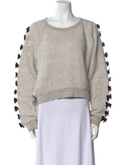 Pre-owned Tu Es Mon Tresor Scoop Neck Sweater In Grey