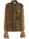 Tu Lizé Leopard-print Jacket In Brown