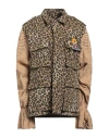 Tu Lizé Woman Jacket Sand Size M Cotton In Beige
