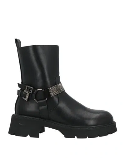 Tua By Braccialini Woman Ankle Boots Black Size 5 Textile Fibers