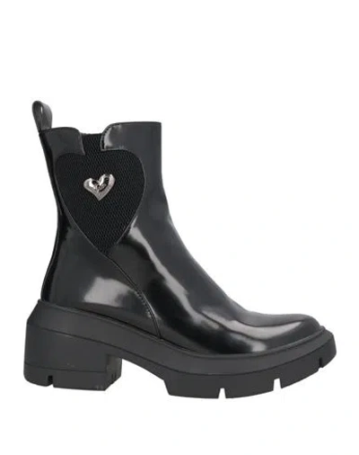 Tua By Braccialini Woman Ankle Boots Black Size 6 Synthetisches Material, Textile Fibers