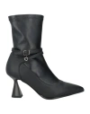 Tua By Braccialini Woman Ankle Boots Black Size 8 Textile Fibers In Black