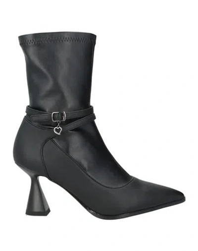 Tua By Braccialini Woman Ankle Boots Black Size 8 Textile Fibers