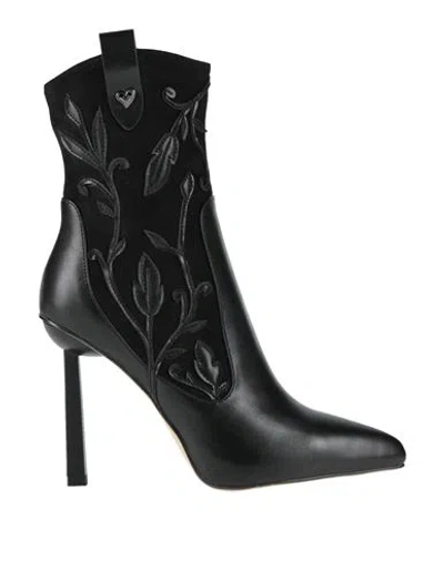 Tua By Braccialini Woman Ankle Boots Black Size 8 Textile Fibers