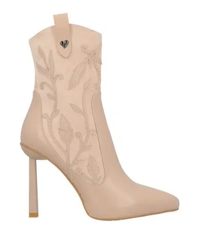 Tua By Braccialini Woman Ankle Boots Blush Size 9 Textile Fibers In Neutral