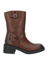 Tua By Braccialini Woman Ankle Boots Brown Size 8 Textile Fibers