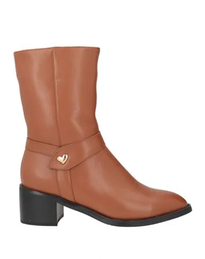 Tua By Braccialini Woman Ankle Boots Camel Size 7 Synthetic Material In Neutral