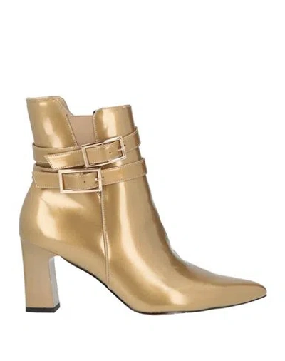 Tua By Braccialini Woman Ankle Boots Gold Size 8 Synthetic Material