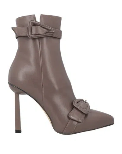 Tua By Braccialini Woman Ankle Boots Khaki Size 8 Textile Fibers In Beige