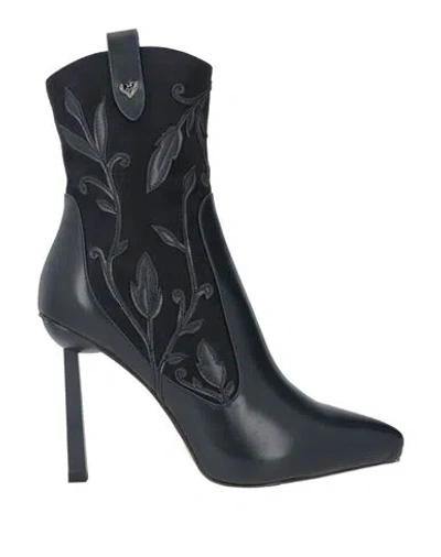 Tua By Braccialini Woman Ankle Boots Midnight Blue Size 9 Textile Fibers
