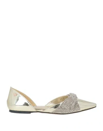 Tua By Braccialini Woman Ballet Flats Gold Size 9 Synthetic Material In Multi