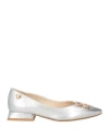 Tua By Braccialini Woman Ballet Flats Silver Size 8 Leather In Silver