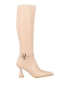 Tua By Braccialini Woman Boot Beige Size 8 Textile Fibers In Beige
