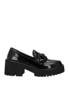 Tua By Braccialini Woman Loafers Black Size 8 Textile Fibers