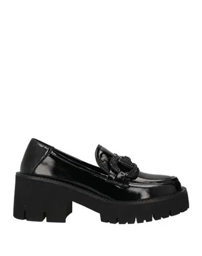 Tua By Braccialini Woman Loafers Black Size 8 Textile Fibers