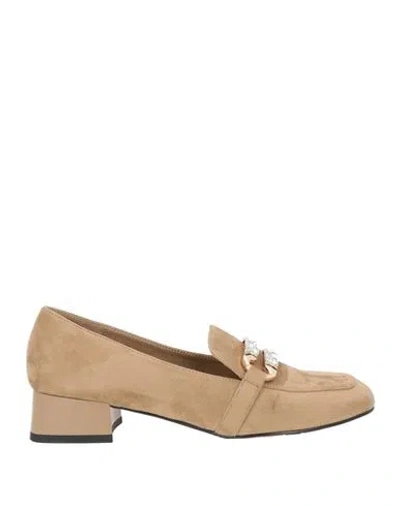 Tua By Braccialini Woman Loafers Camel Size 6 Textile Fibers In Brown