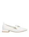 Tua By Braccialini Woman Loafers White Size 8 Calfskin In White