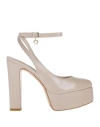 Tua By Braccialini Woman Pumps Beige Size 8 Textile Fibers