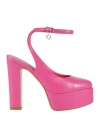 Tua By Braccialini Woman Pumps Fuchsia Size 8 Textile Fibers In Pink