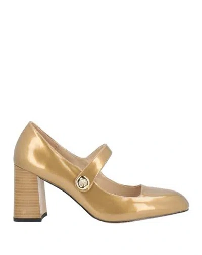 Tua By Braccialini Woman Pumps Mustard Size 8 Textile Fibers In Brown