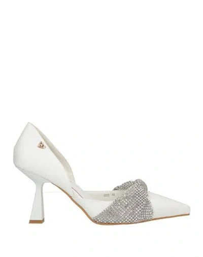 Tua By Braccialini Woman Pumps White Size 9 Synthetic Material