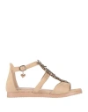 Tua By Braccialini Woman Sandals Beige Size 8 Textile Fibers In Neutral