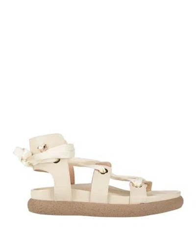 Tua By Braccialini Woman Sandals Beige Size 8 Textile Fibers