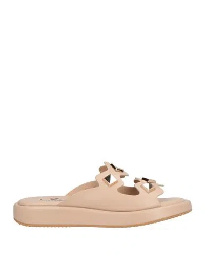 Tua By Braccialini Woman Sandals Beige Size 9 Textile Fibers In Neutral