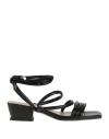 Tua By Braccialini Woman Sandals Black Size 6 Textile Fibers