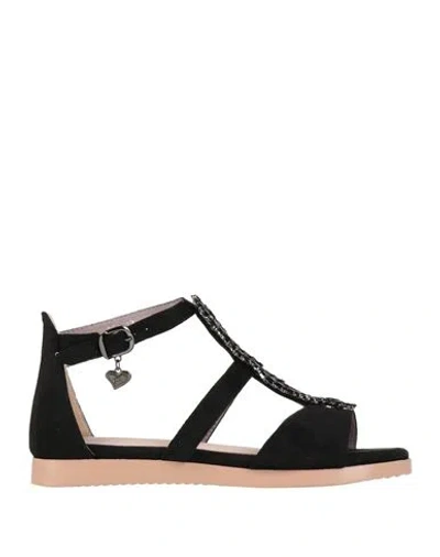 Tua By Braccialini Woman Sandals Black Size 7 Textile Fibers