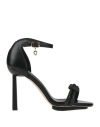 Tua By Braccialini Woman Sandals Black Size 8 Textile Fibers In Black