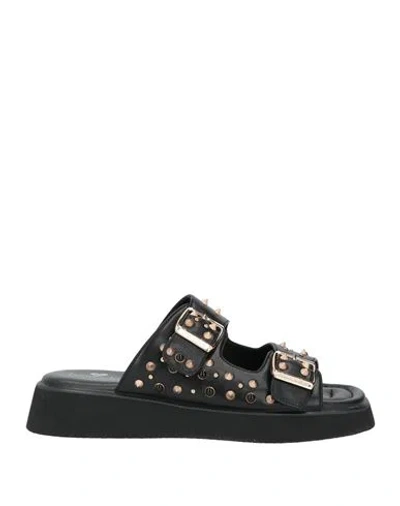 Tua By Braccialini Woman Sandals Black Size 9 Synthetic Material